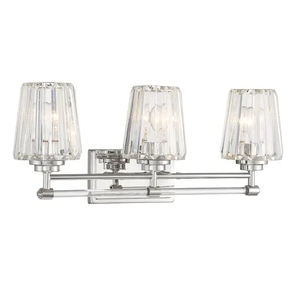 Garnet Three Light Bathroom Vanity in Polished Nickel - Image 3