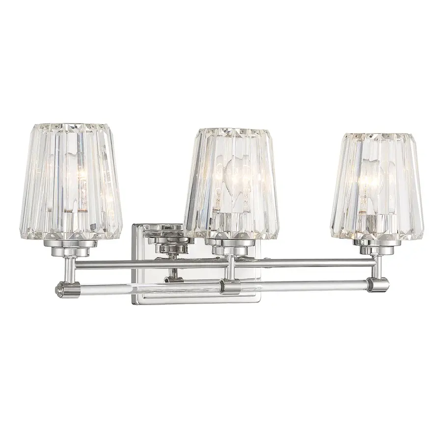 Garnet Three Light Bathroom Vanity in Polished Nickel - Image 3
