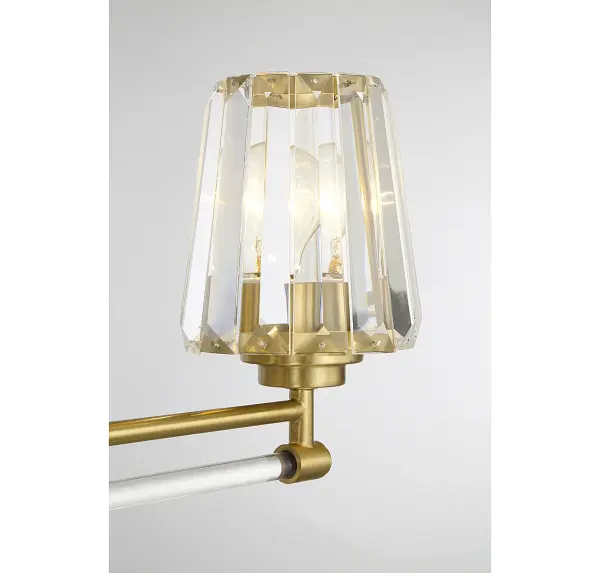 Garnet Three Light Bathroom Vanity in Warm Brass - Image 6