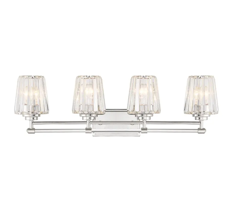 Garnet 4-Light Bathroom Vanity in Polished Nickel - Image 1