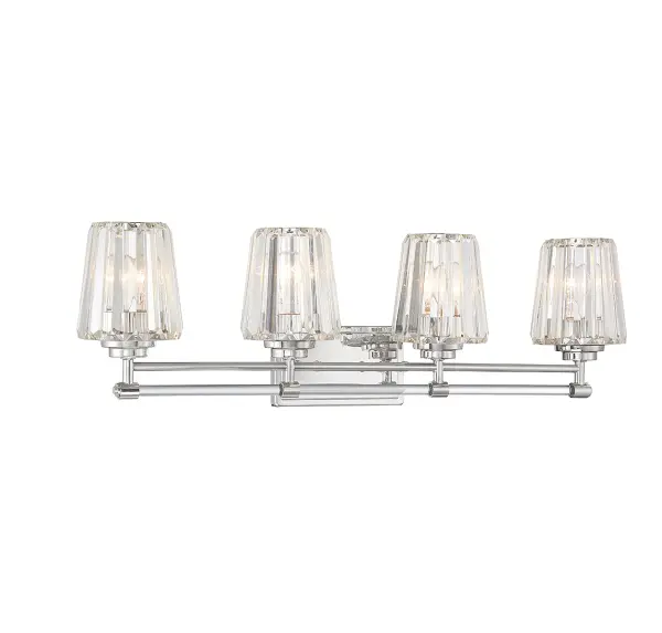 Garnet 4-Light Bathroom Vanity in Polished Nickel - Image 3