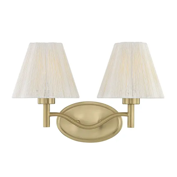 Rosa 2-Light Bathroom Vanity Light in Noble Brass by Breegan Jane - Image 1