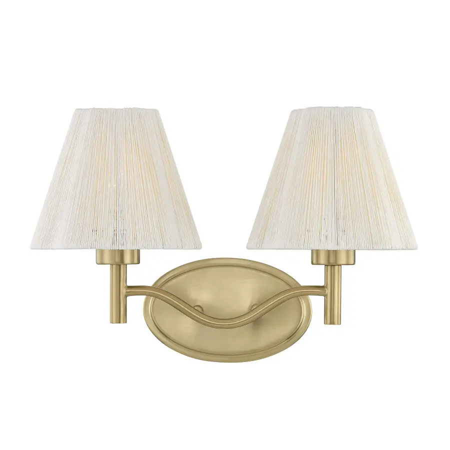 Rosa 2-Light Bathroom Vanity Light in Noble Brass by Breegan Jane - Image 1