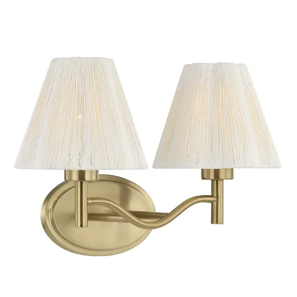 Rosa 2-Light Bathroom Vanity Light in Noble Brass by Breegan Jane - Image 4