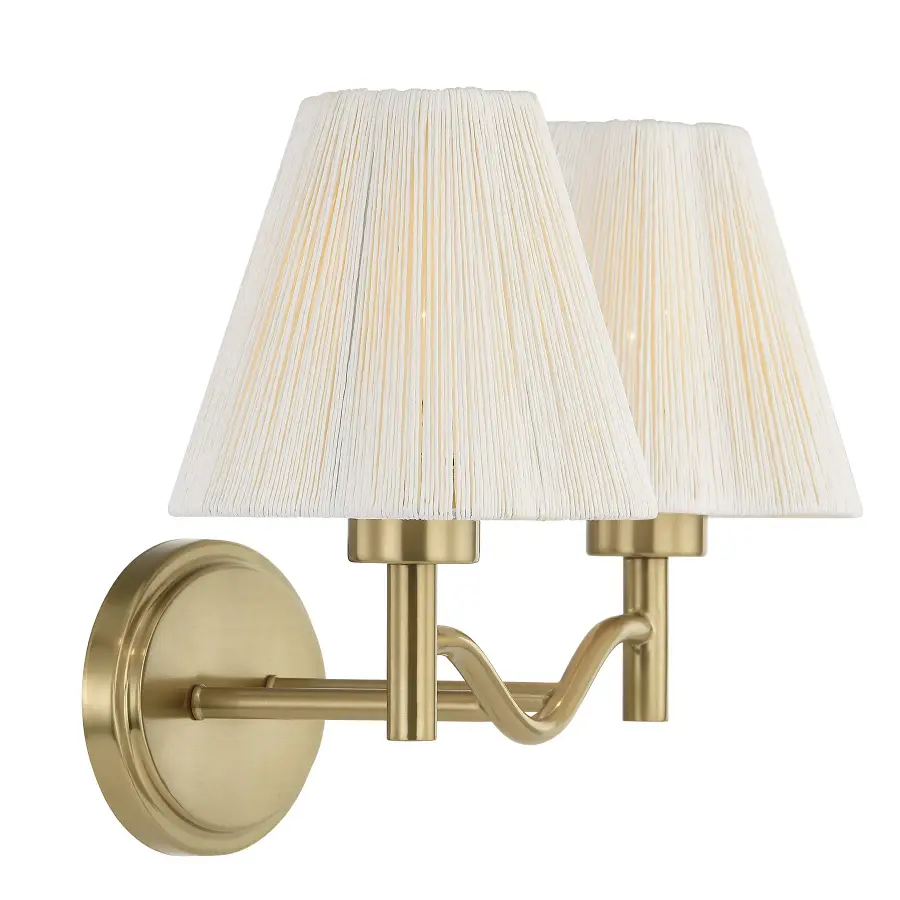 Rosa 2-Light Bathroom Vanity Light in Noble Brass by Breegan Jane - Image 5