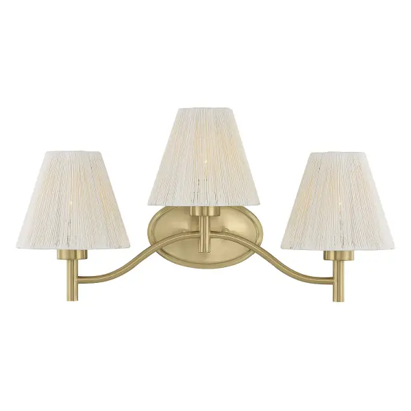 Rosa 3-Light Bathroom Vanity Light in Noble Brass by Breegan Jane - Image 1