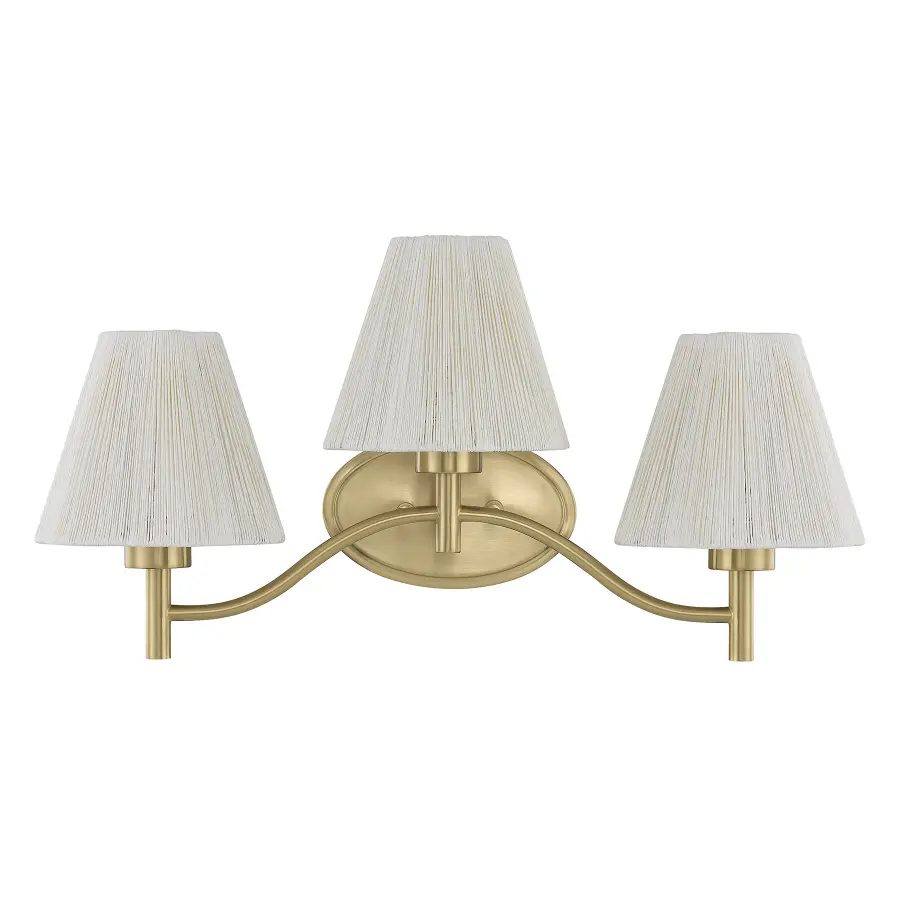 Rosa 3-Light Bathroom Vanity Light in Noble Brass by Breegan Jane - Image 2