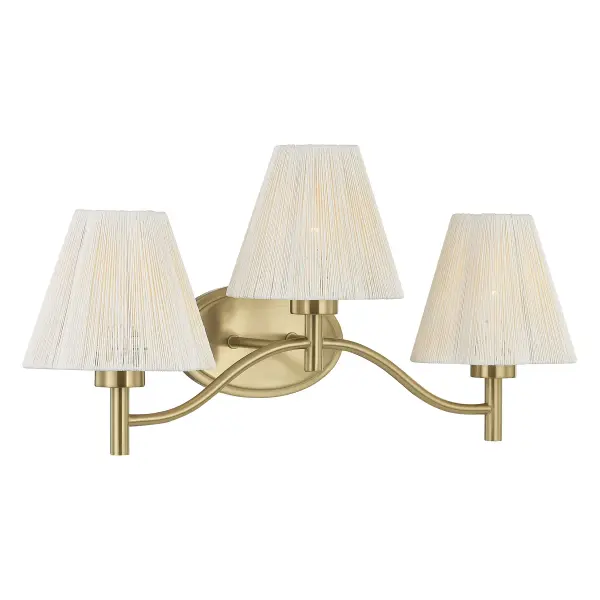 Rosa 3-Light Bathroom Vanity Light in Noble Brass by Breegan Jane - Image 3