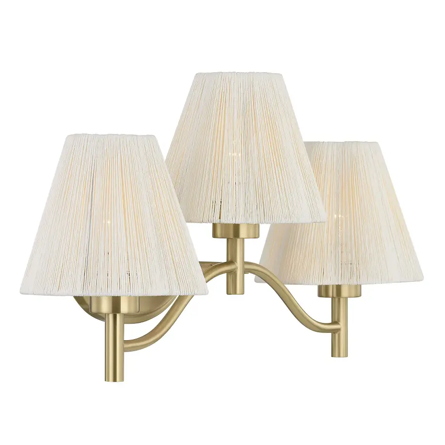Rosa 3-Light Bathroom Vanity Light in Noble Brass by Breegan Jane - Image 4