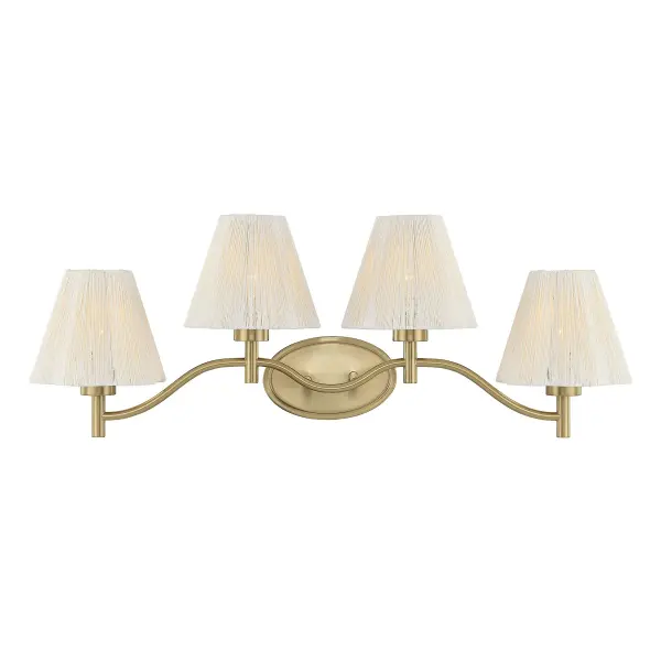 Rosa 4-Light Bathroom Vanity Light in Noble Brass by Breegan Jane - Image 1