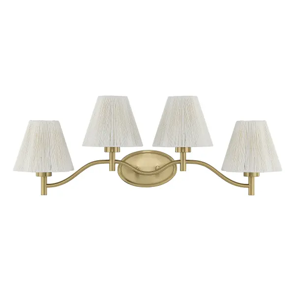 Rosa 4-Light Bathroom Vanity Light in Noble Brass by Breegan Jane - Image 2