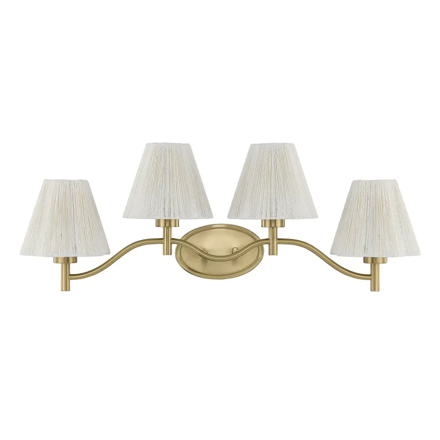 Rosa 4-Light Bathroom Vanity Light in Noble Brass by Breegan Jane - Image 2