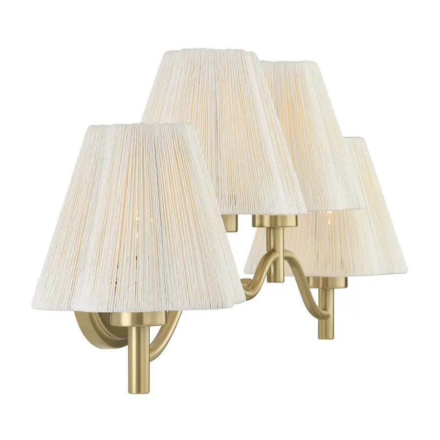 Rosa 4-Light Bathroom Vanity Light in Noble Brass by Breegan Jane - Image 5
