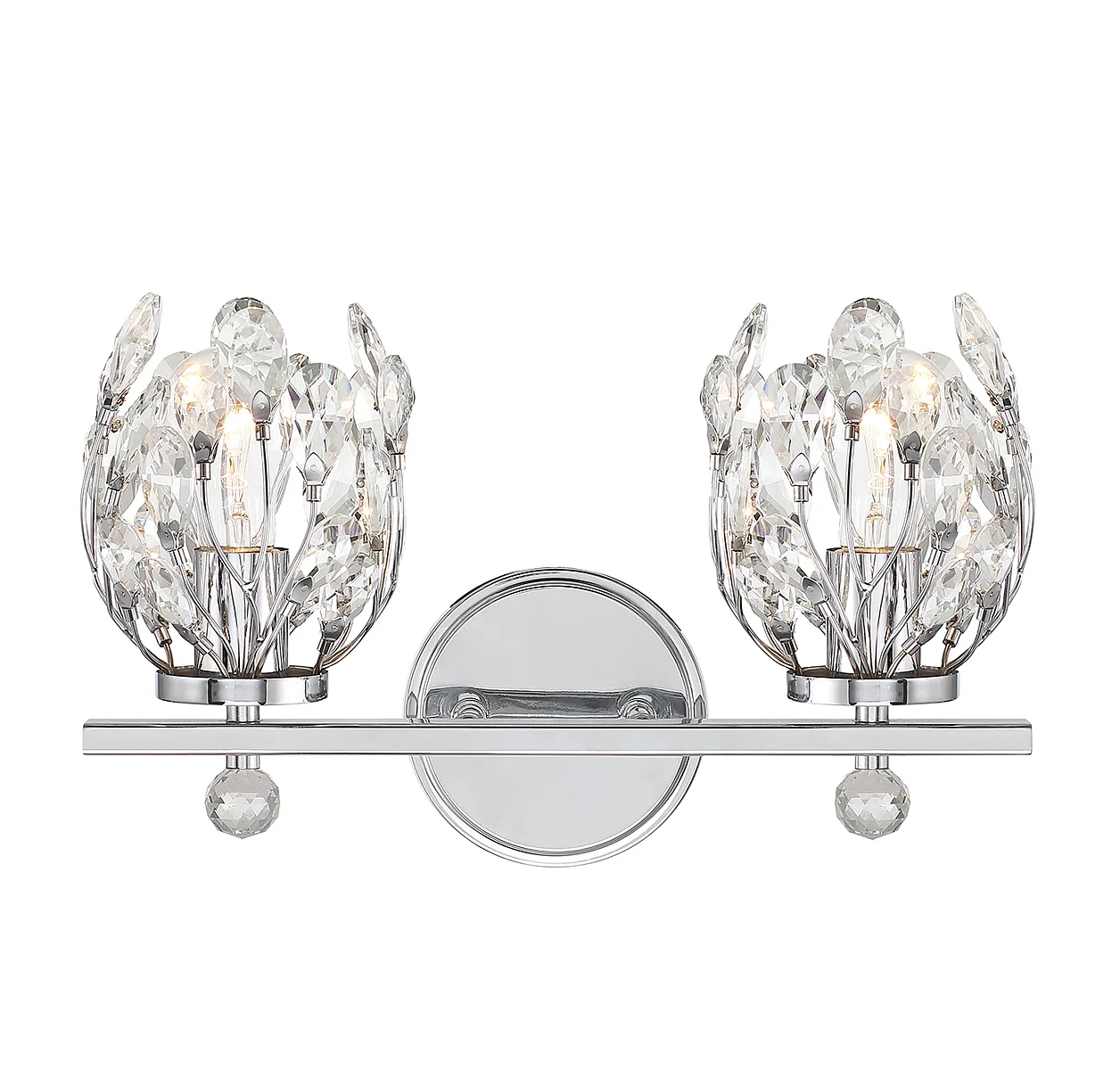 Moreno Two Light Bathroom Vanity in Chrome