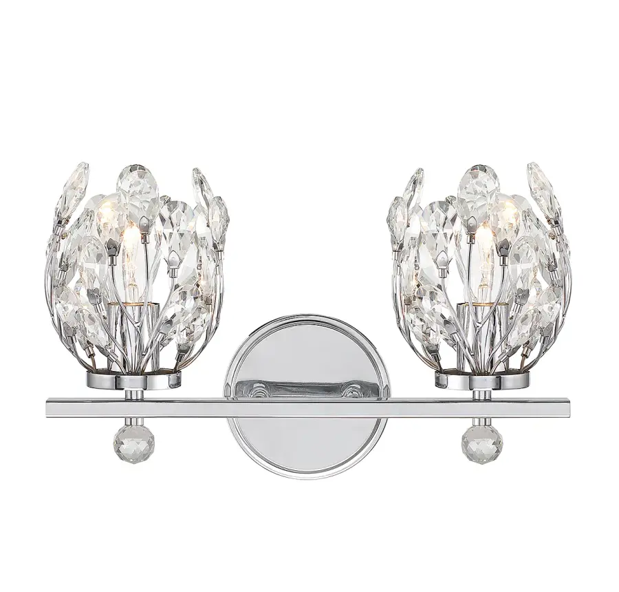 Moreno Two Light Bathroom Vanity in Chrome - Image 1