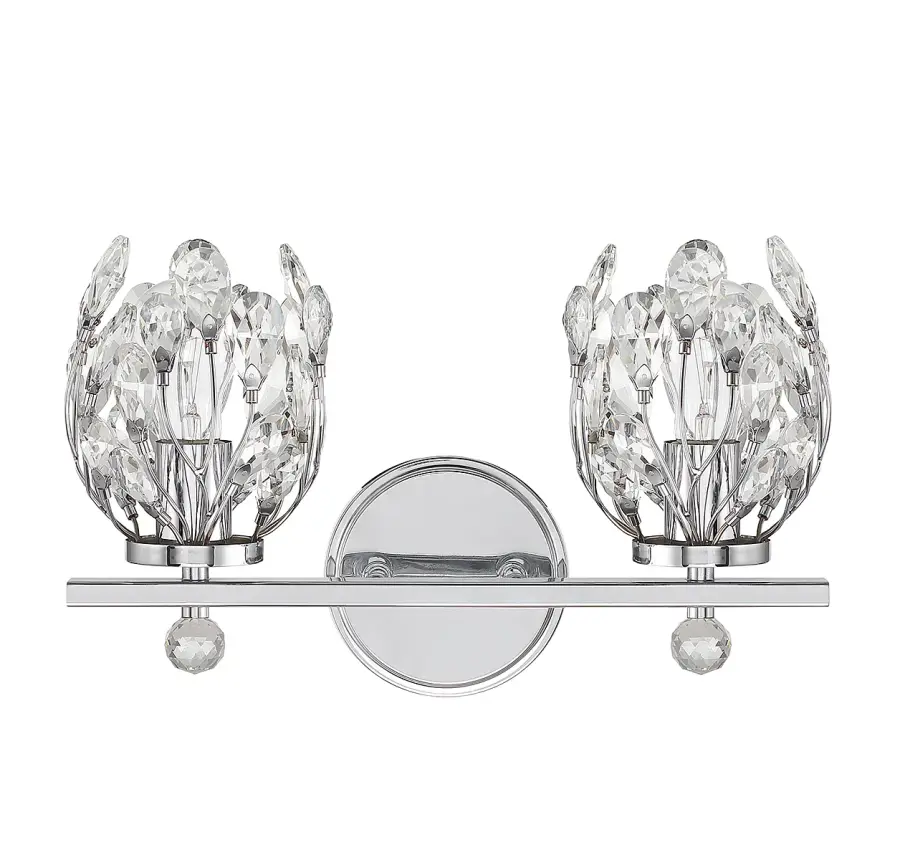 Moreno Two Light Bathroom Vanity in Chrome - Image 2
