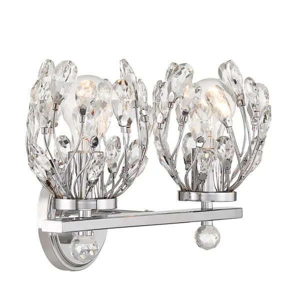 Moreno Two Light Bathroom Vanity in Chrome - Image 4
