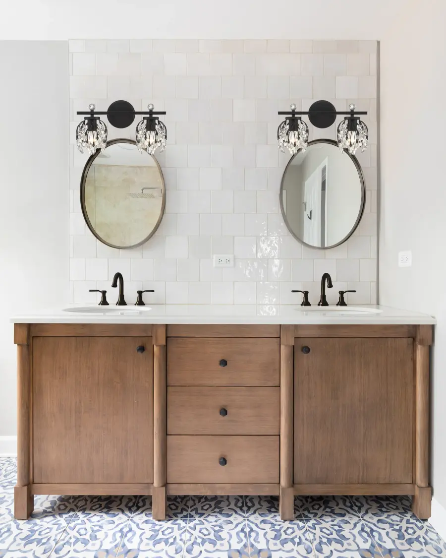 Moreno 2-Light Bathroom Vanity Light in Matte Black - Image 6