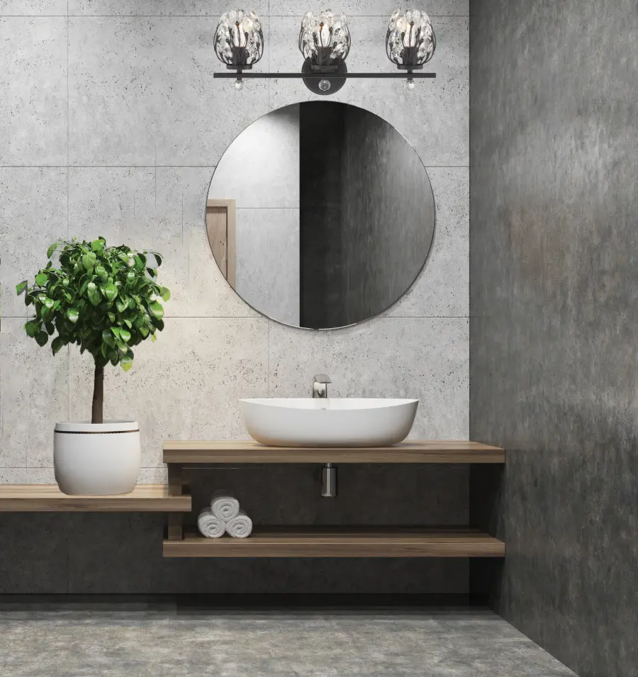 Moreno 3-Light Bathroom Vanity Light in Matte Black - Image 7