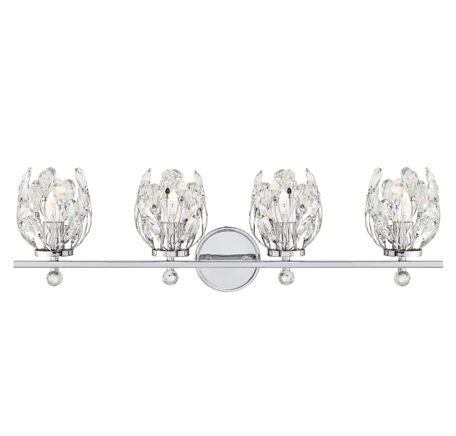 Moreno Four Light Bathroom Vanity in Chrome - Image 1
