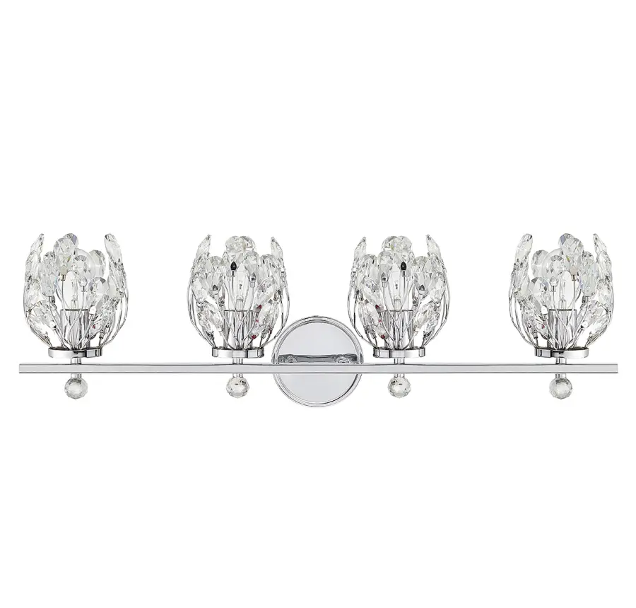 Moreno Four Light Bathroom Vanity in Chrome - Image 2