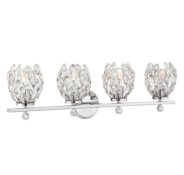 Moreno Four Light Bathroom Vanity in Chrome - Image 3