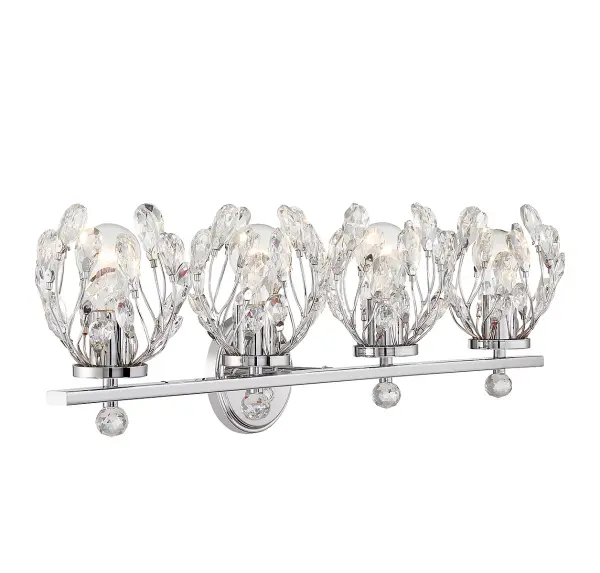 Moreno Four Light Bathroom Vanity in Chrome - Image 4