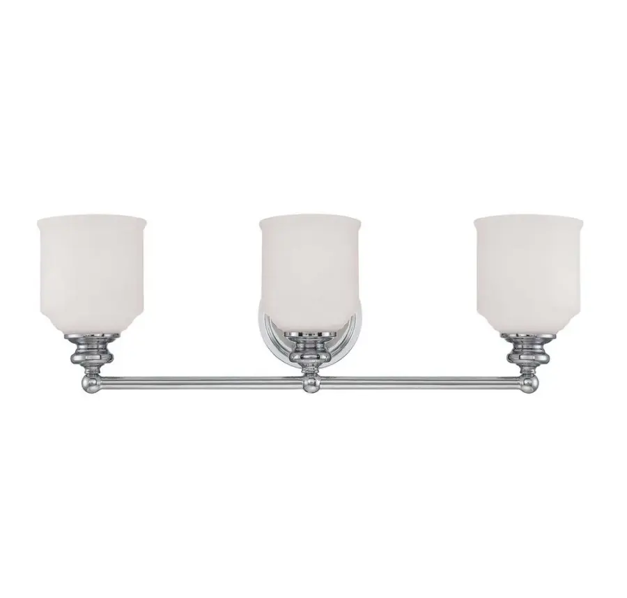 Melrose Three Light Bath Bar in Polished Chrome - Image 1