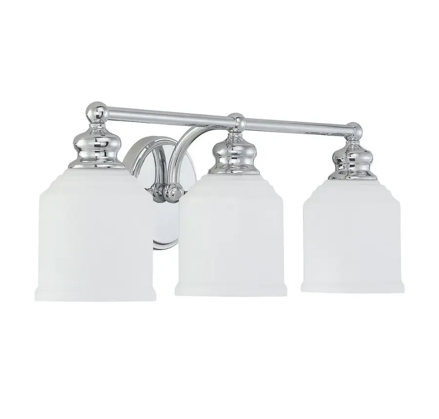 Melrose Three Light Bath Bar in Polished Chrome - Image 2