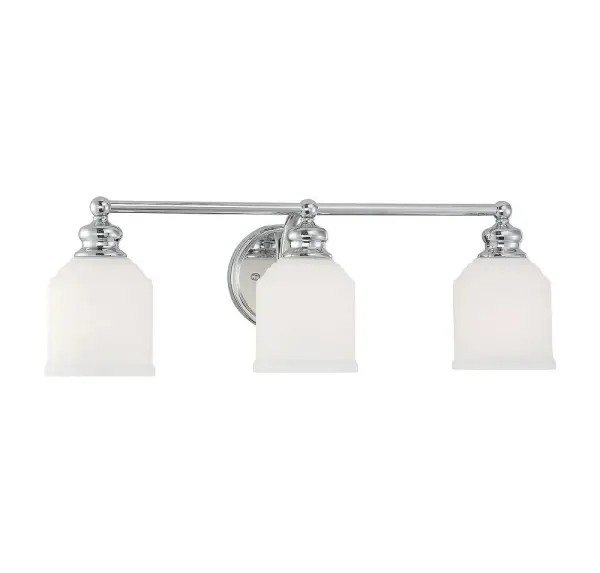 Melrose Three Light Bath Bar in Polished Chrome - Image 3