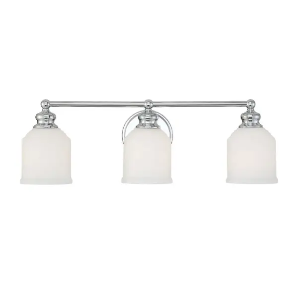 Melrose Three Light Bath Bar in Polished Chrome - Image 4