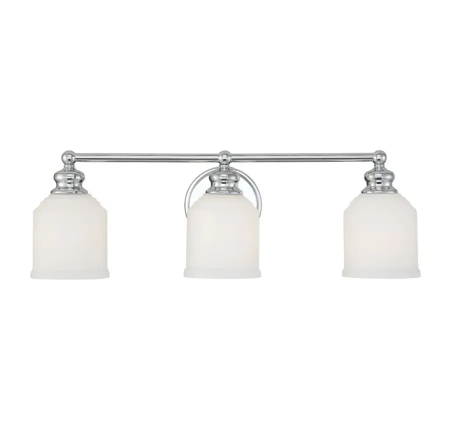 Melrose Three Light Bath Bar in Polished Chrome - Image 4