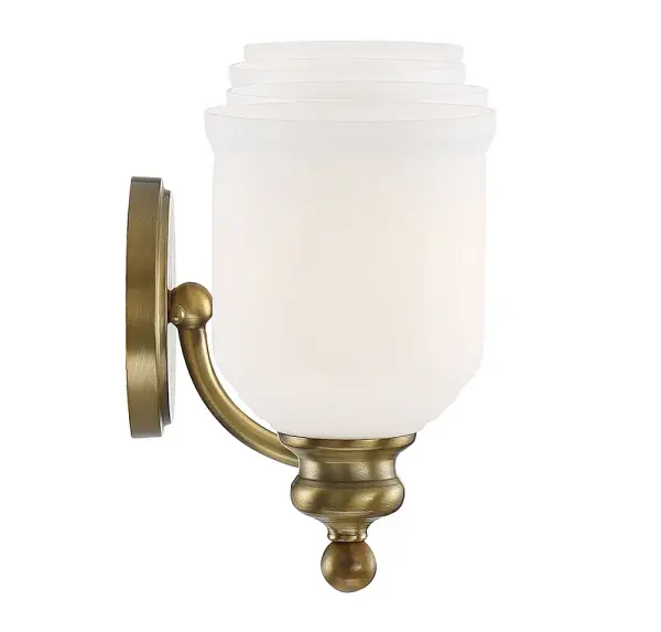 Melrose Four Light Bath Bar in Warm Brass - Image 5