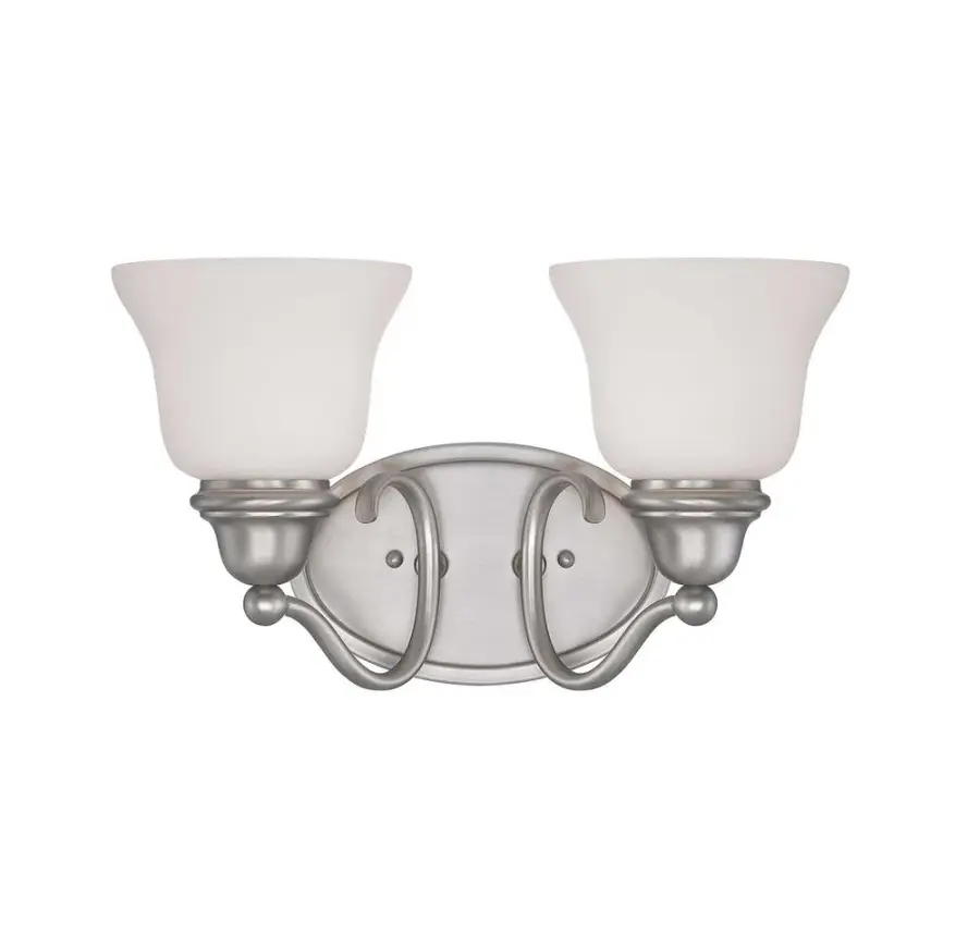 Yates 2-Light Bathroom Vanity Light in Pewter - Image 1
