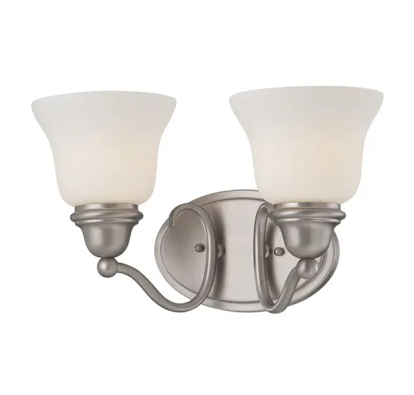 Yates 2-Light Bathroom Vanity Light in Pewter - alternate view