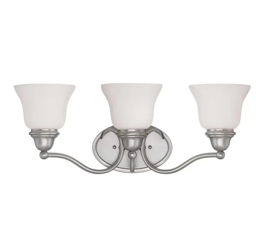 Yates 3-Light Bathroom Vanity Light in Pewter - Image 1