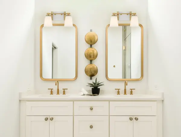 Darby 2-Light Bathroom Vanity Light in Warm Brass - Image 6