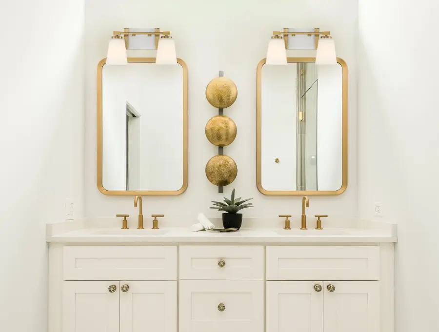 Darby 2-Light Bathroom Vanity Light in Warm Brass - Image 6