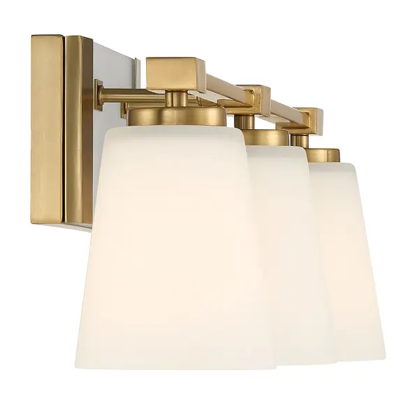Darby 3-Light Bathroom Vanity Light in Warm Brass - Image 5