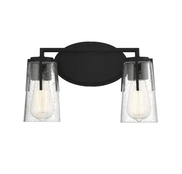 Sacremento Two Light Bath Bar in Black - Image 1