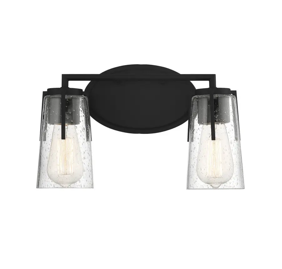 Sacremento Two Light Bath Bar in Black - Image 1