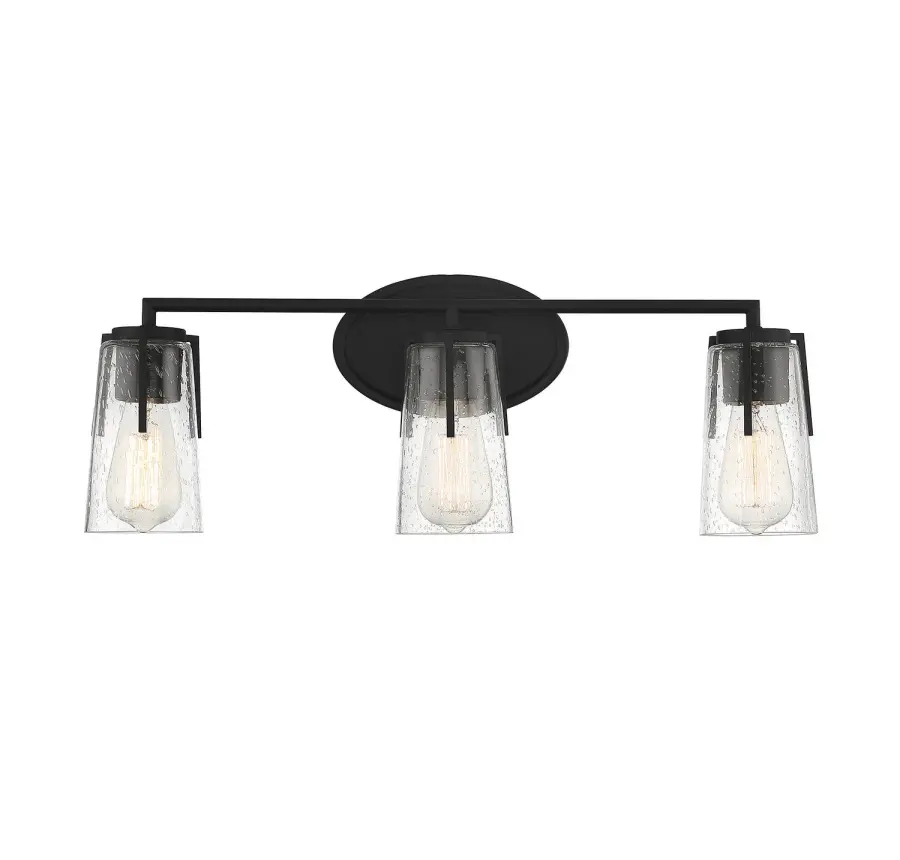 Sacremento Three Light Bath Bar in Black - Image 1