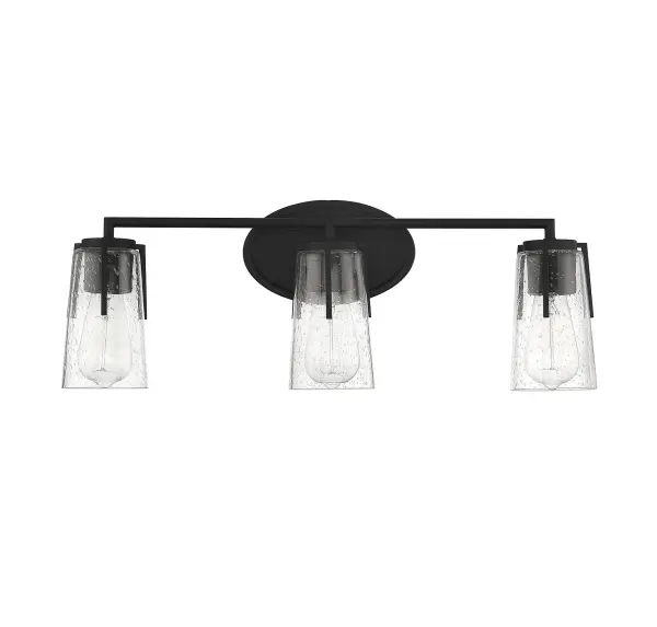 Sacremento 3-Light Bathroom Vanity Light in Black - alternate view