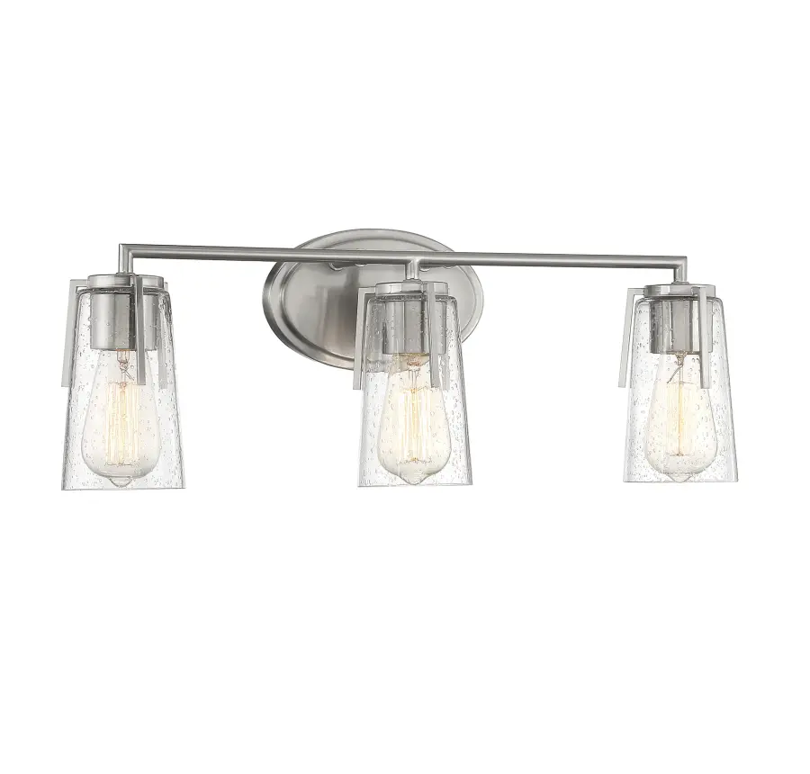 Sacremento Three Light Bath Bar in Satin Nickel - Image 3