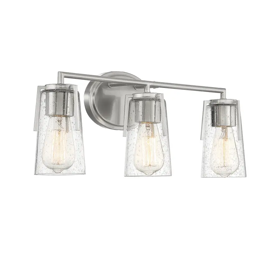 Sacremento Three Light Bath Bar in Satin Nickel - Image 4