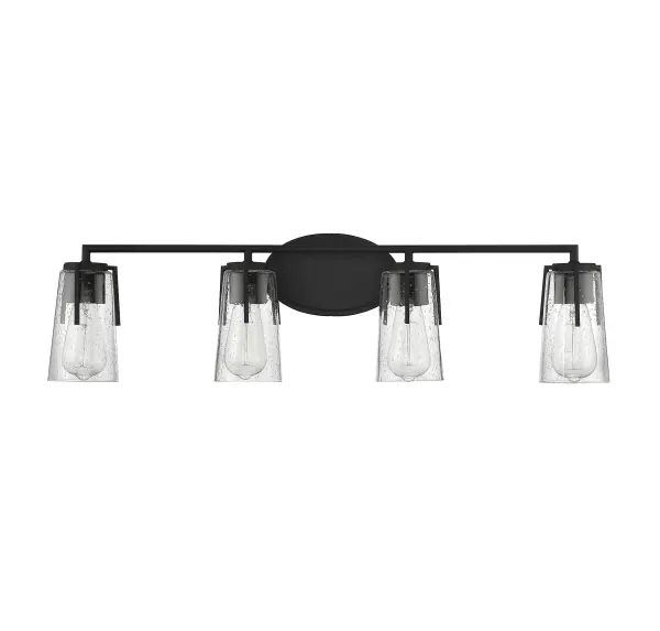 Sacremento 4-Light Bathroom Vanity Light in Black - alternate view