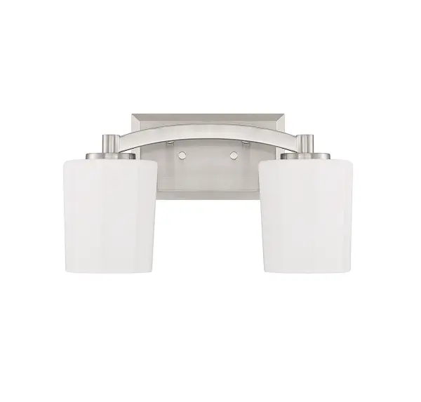 Whitney 2-Light Bathroom Vanity Light in Satin Nickel - alternate view