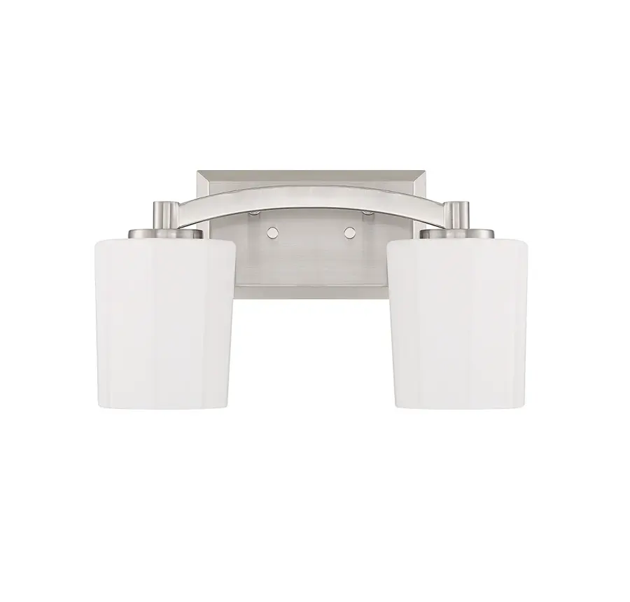 Whitney 2-Light Bathroom Vanity Light in Satin Nickel - Image 2