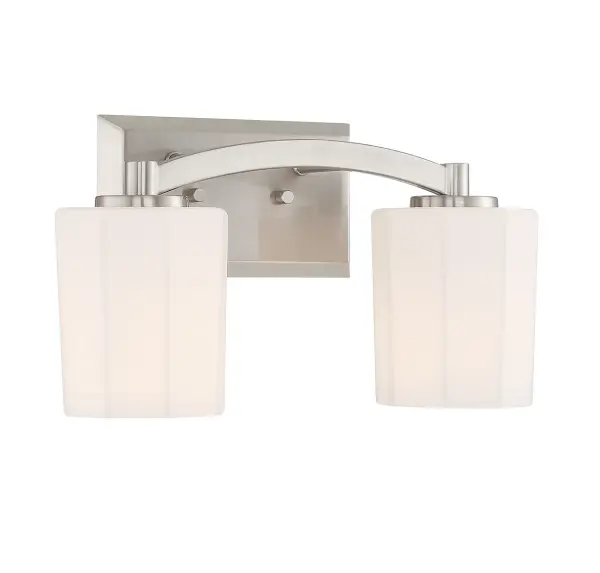Whitney 2-Light Bathroom Vanity Light in Satin Nickel - Image 3