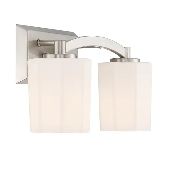 Whitney 2-Light Bathroom Vanity Light in Satin Nickel - Image 4